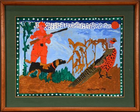 Hunting Pheasants by Lamont Pry - Auction record, sale price, and art valuation. Compare with similar artists and explore comparable artworks.