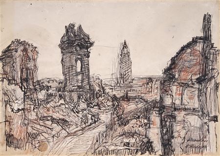 Dresden - Ruine der Frauenkirche mit Rathaus. by Wilhelm Rudolph - Auction record, sale price, and art valuation. Compare with similar artists and explore comparable artworks.