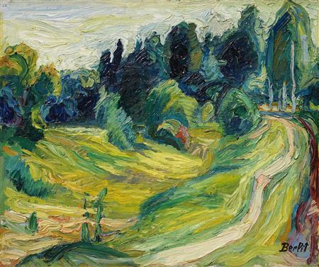 Feldweg am Waldrand. by Rudiger Berlit - Auction record, sale price, and art valuation. Compare with similar artists and explore comparable artworks.