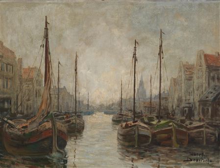 Hafenstadt in Holland by Josef Dederichs - Auction record, sale price, and art valuation. Compare with similar artists and explore comparable artworks.