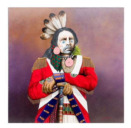 Sample artwork by J D Challenger (1951 - 2023), known for mod indian warrior sculpture, painting - View similar artists and auction records