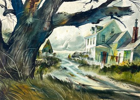Provincetown and Reading (Double sided) by James Wingate Parr - Auction record, sale price, and art valuation. Compare with similar artists and explore comparable artworks.