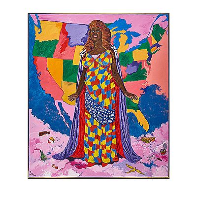 Miss Liberty, 1980 by Robert H Colescott - Auction record, sale price, and art valuation. Compare with similar artists and explore comparable artworks.