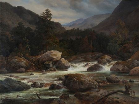 Sample artwork by Thomas Fearnley (1802 - 1842), known for romantic landscape and waterscape painting - View similar artists and auction records
