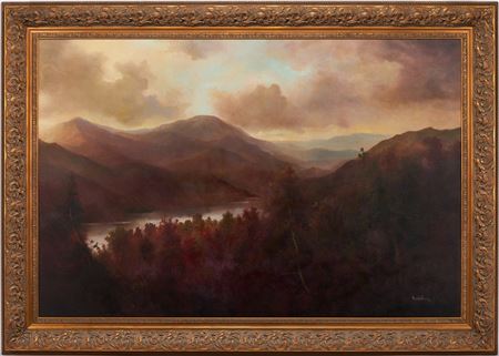 Panoramic Fall Landscape by Ron Williams - Auction record, sale price, and art valuation. Compare with similar artists and explore comparable artworks.