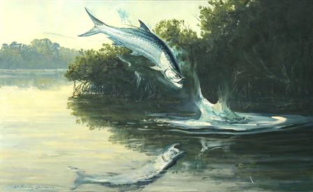 Leaping Tarpon by William Goadby Lawrence - Auction record, sale price, and art valuation. Compare with similar artists and explore comparable artworks.