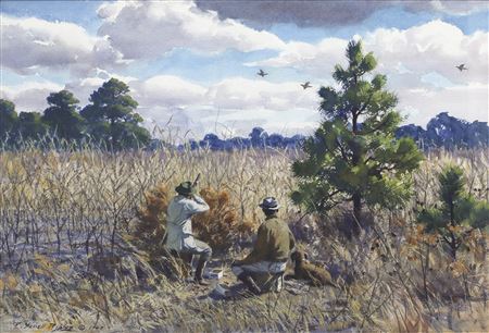 Sample artwork by Aiden Lassell Ripley (1896 - 1969), known for wildlife, genre, landscape-figure painting, etching - View similar artists and auction records