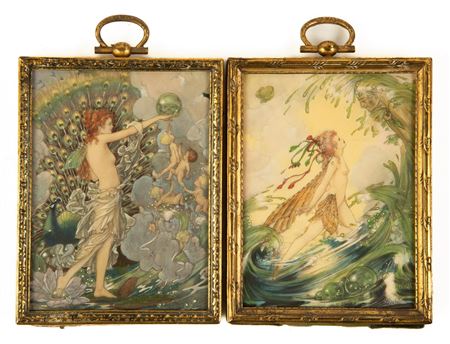 Miniature Watercolors (2) by Harold Gaze - Auction record, sale price, and art valuation. Compare with similar artists and explore comparable artworks.
