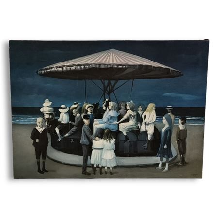 Sample artwork by Jacques Voyet (1926 - 2010), known for portrait painting of children, adults, nudes - View similar artists and auction records