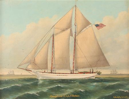"George Lock, Capt. S. Baker" by Julius Stockfleth - Auction record, sale price, and art valuation. Compare with similar artists and explore comparable artworks.
