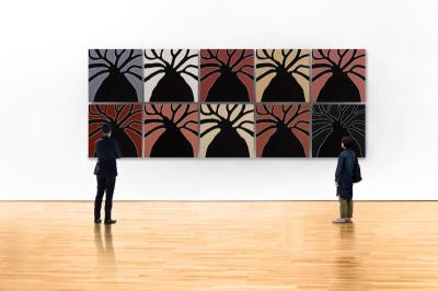 Mistake Creek Massacre Boab by Peggy Patrick - Auction record, sale price, and art valuation. Compare with similar artists and explore comparable artworks.