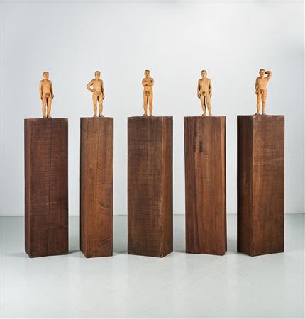 Five male nudes, 1999 by Stephan Balkenhol - Auction record, sale price, and art valuation. Compare with similar artists and explore comparable artworks.