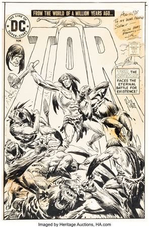 Joe Kubert Tor #1 Cover Original Art (DC, 1975) by Joe Kubert - Auction record, sale price, and art valuation. Compare with similar artists and explore comparable artworks.