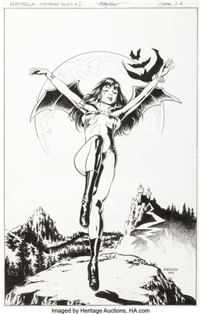 Mike Mayhew Vampirella Legendary Tales #1 Variant Cover Original Art (Harris, 2000) by Mike Mayhew - Auction record, sale price, and art valuation. Compare with similar artists and explore comparable artworks.