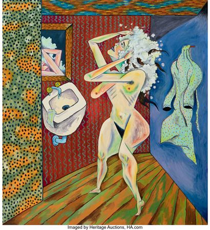 Shampoo by David Sharpe - Auction record, sale price, and art valuation. Compare with similar artists and explore comparable artworks.