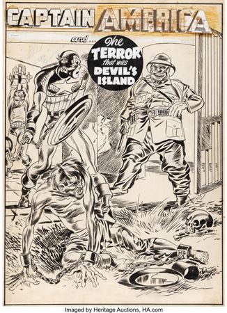 Sample artwork by Joe Simon (1913 - 2011), known for comic book artist-captain america - View similar artists and auction records