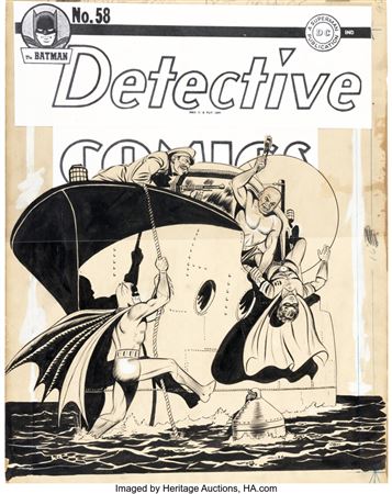 Sample artwork by Frederick E Ray Jr (1920 - 2001), known for comic-book illustrator-superman - View similar artists and auction records