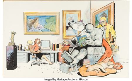 Paul Chadwick Concrete, Home Sweet Home with Maureen and Larry Munro Illustration Original Art (2000) by Paul Chadwick - Auction record, sale price, and art valuation. Compare with similar artists and explore comparable artworks.