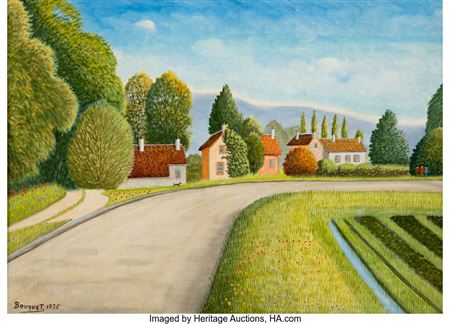 Sample artwork by André Bouquet (1897 - 1987), known for naive painting - View similar artists and auction records