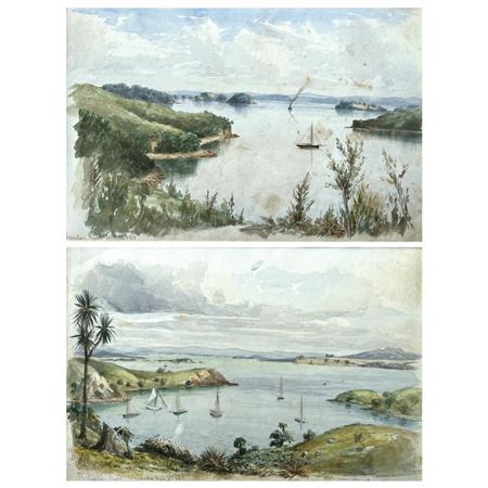 MATIATIA BAY, WAIKEKE ISLAND AND KAWAKAWA (DOUBLED SIDED) by Thomas Ryan - Auction record, sale price, and art valuation. Compare with similar artists and explore comparable artworks.