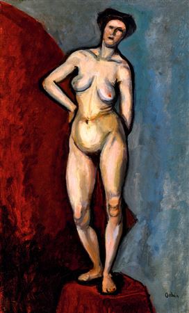 Female Nude, Anna Lesznai (Little Female Nude), 1910 by Desiderius Orban - Auction record, sale price, and art valuation. Compare with similar artists and explore comparable artworks.