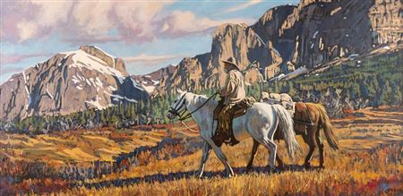 Headin' Home by Dennis Grismer - Auction record, sale price, and art valuation. Compare with similar artists and explore comparable artworks.
