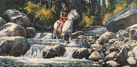 Rough Crossing by Dennis Grismer - Auction record, sale price, and art valuation. Compare with similar artists and explore comparable artworks.
