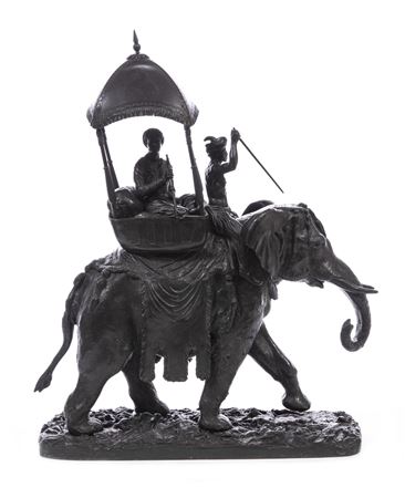 "Elephant with Howdah and Rider" by Christophe Fratin - Auction record, sale price, and art valuation. Compare with similar artists and explore comparable artworks.