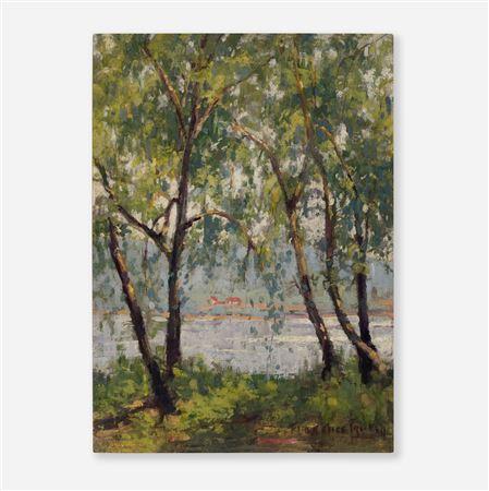 River Landscape at New Hope by Florence Tricker - Auction record, sale price, and art valuation. Compare with similar artists and explore comparable artworks.