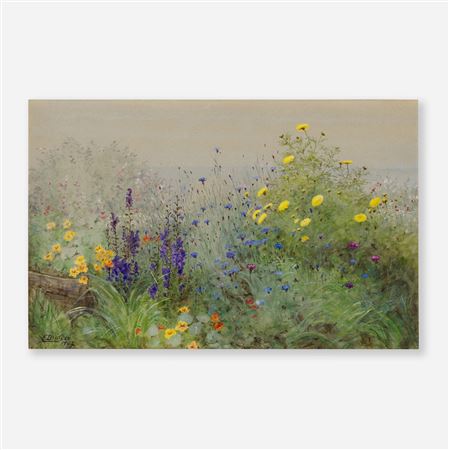 A Cottage Garden by Fidelia Bridges - Auction record, sale price, and art valuation. Compare with similar artists and explore comparable artworks.