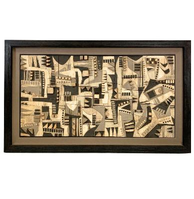 Sample artwork by Clyde Burt (1922 - 1981), known for mosaic-decorative and figural motif - View similar artists and auction records