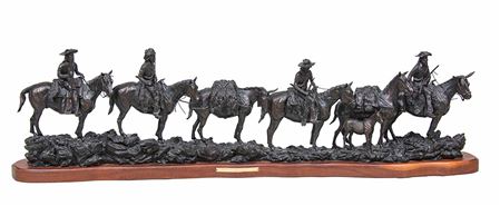 Sample artwork by Truman Bolinger (Born 1944), known for western theme sculpture - View similar artists and auction records