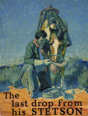 Sample artwork by Lon Megargee (1883 - 1960), known for cowboy genre painting, illustration, graphics - View similar artists and auction records