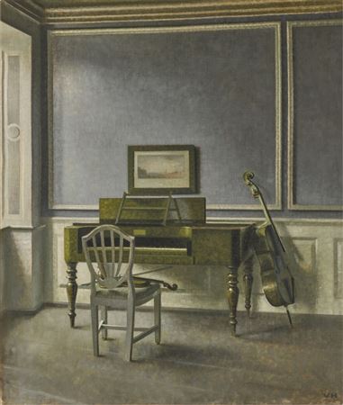 Sample artwork by Vilhelm Hammershoi (1864 - 1916), known for portrait, landscape and interior with figure painting - View similar artists and auction records