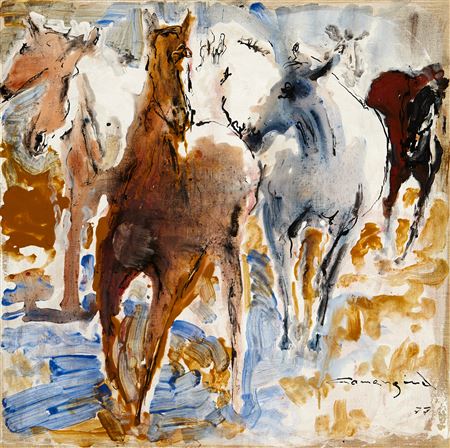 "Abseits der Dressur" by Balz Camenzind - Auction record, sale price, and art valuation. Compare with similar artists and explore comparable artworks.