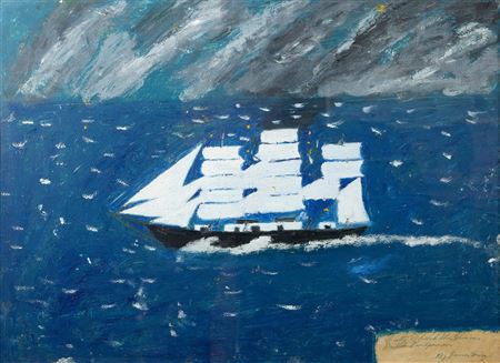 Sample artwork by James Dixon (1887 - 1970), known for primitive landscape painting - View similar artists and auction records