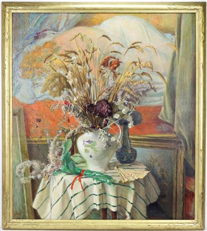 "Flower Arrangement" by Ben Solowey - Auction record, sale price, and art valuation. Compare with similar artists and explore comparable artworks.