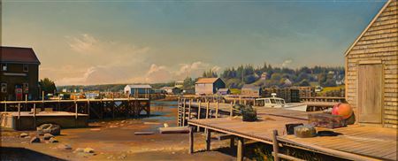 "Port Clyde: (Harbor at Low Tide), 2001" by Joel Babb - Auction record, sale price, and art valuation. Compare with similar artists and explore comparable artworks.