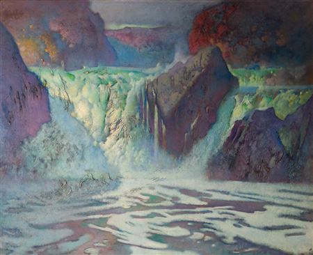 "Grand Pitch" by George Hawley Hallowell - Auction record, sale price, and art valuation. Compare with similar artists and explore comparable artworks.