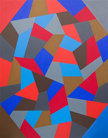 Sample artwork by Jaan Poldaas (1948 - 2018), known for hard edge geometric abstract painting, conceptual art - View similar artists and auction records