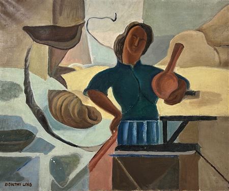 "Woman with Jug, c. 1920" by Dorothy Loeb - Auction record, sale price, and art valuation. Compare with similar artists and explore comparable artworks.