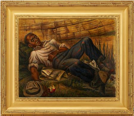 Sleeping Man by Jean Hogan - Auction record, sale price, and art valuation. Compare with similar artists and explore comparable artworks.