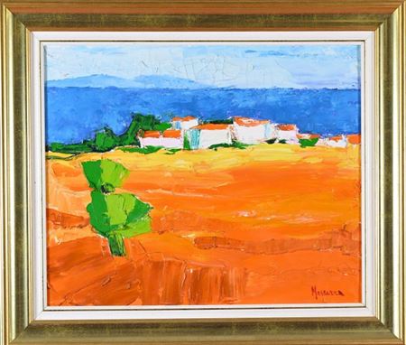 Facing the Sea by Robert Messarra - Auction record, sale price, and art valuation. Compare with similar artists and explore comparable artworks.