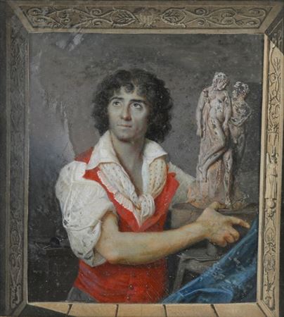 Portrait of sculptor Joseph Chinard holding Perseus and Andromeda by Pierre Rouvier - Auction record, sale price, and art valuation. Compare with similar artists and explore comparable artworks.