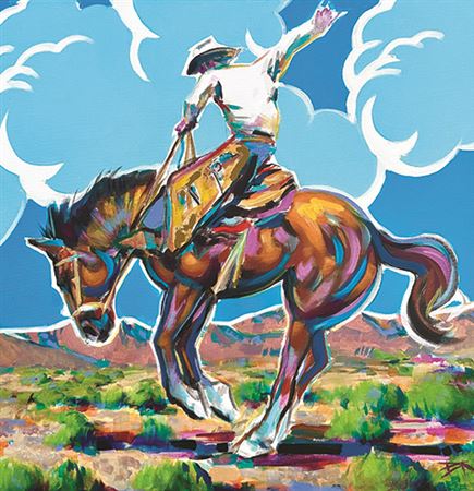 Rider in the Sky by Neil Hamelin - Auction record, sale price, and art valuation. Compare with similar artists and explore comparable artworks.