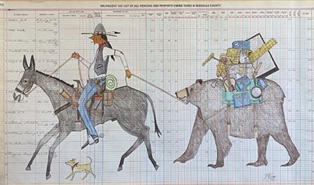 "Getting my Ass out of this Country, Too Damn Political" by Dwayne Wilcox - Auction record, sale price, and art valuation. Compare with similar artists and explore comparable artworks.