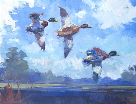 Sample artwork by David Lazarus (Born 1952), known for marine, birds - View similar artists and auction records