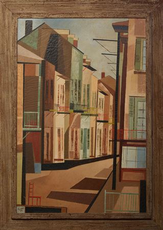 "French Quarter Street Scene" by Robert Helmer - Auction record, sale price, and art valuation. Compare with similar artists and explore comparable artworks.