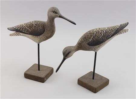 TWO WILLET FLATTIE DECOYS by Rand Gleason - Auction record, sale price, and art valuation. Compare with similar artists and explore comparable artworks.