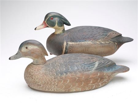 Pair of wood ducks by Benjamin Schmidt - Auction record, sale price, and art valuation. Compare with similar artists and explore comparable artworks.